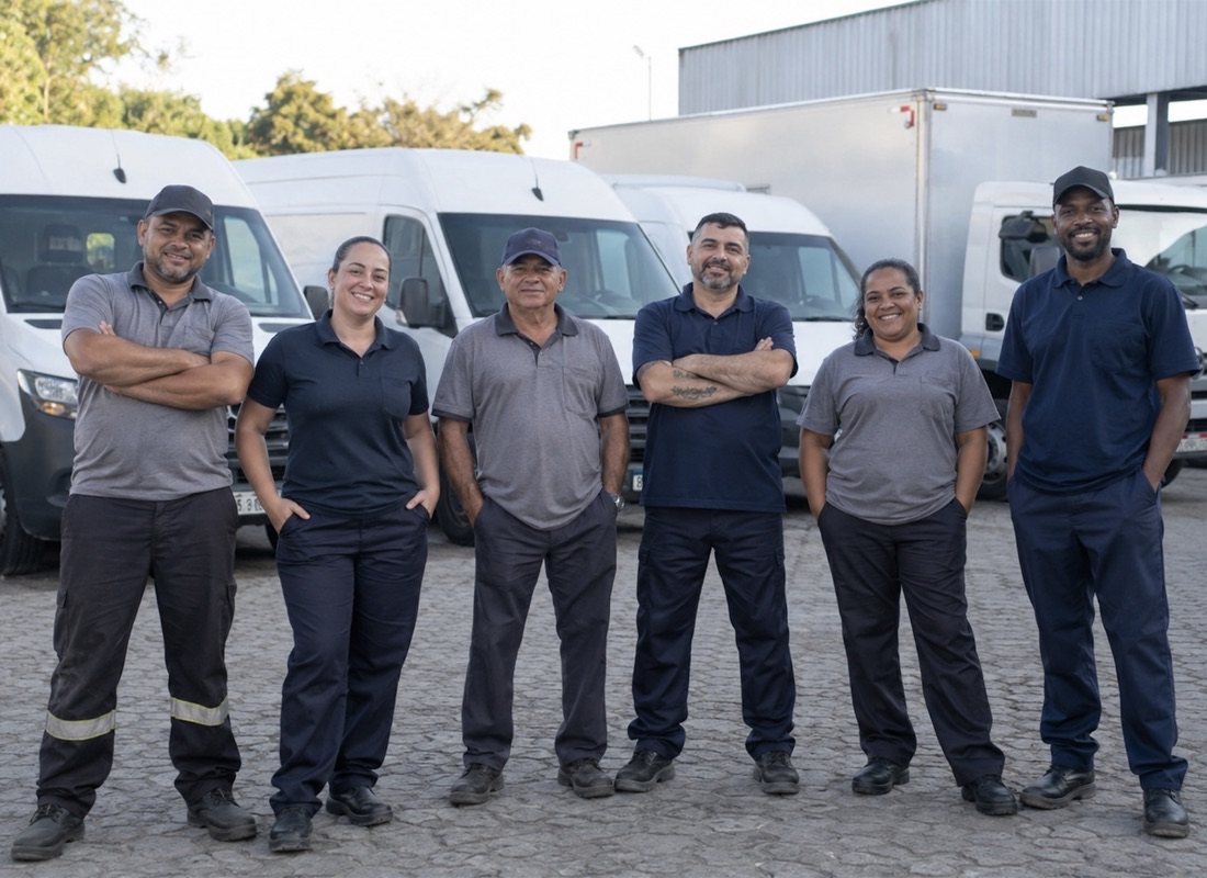 Equipe de frota - empregados e prestadores
